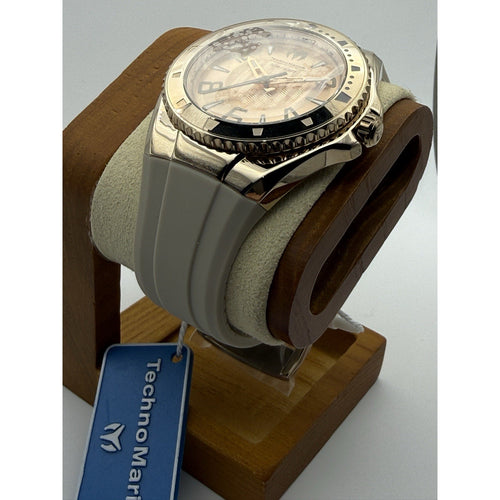 TechnoMarine Lusso Mare TM-225027 Gold-Tone Case & Taupe Silicone Strap