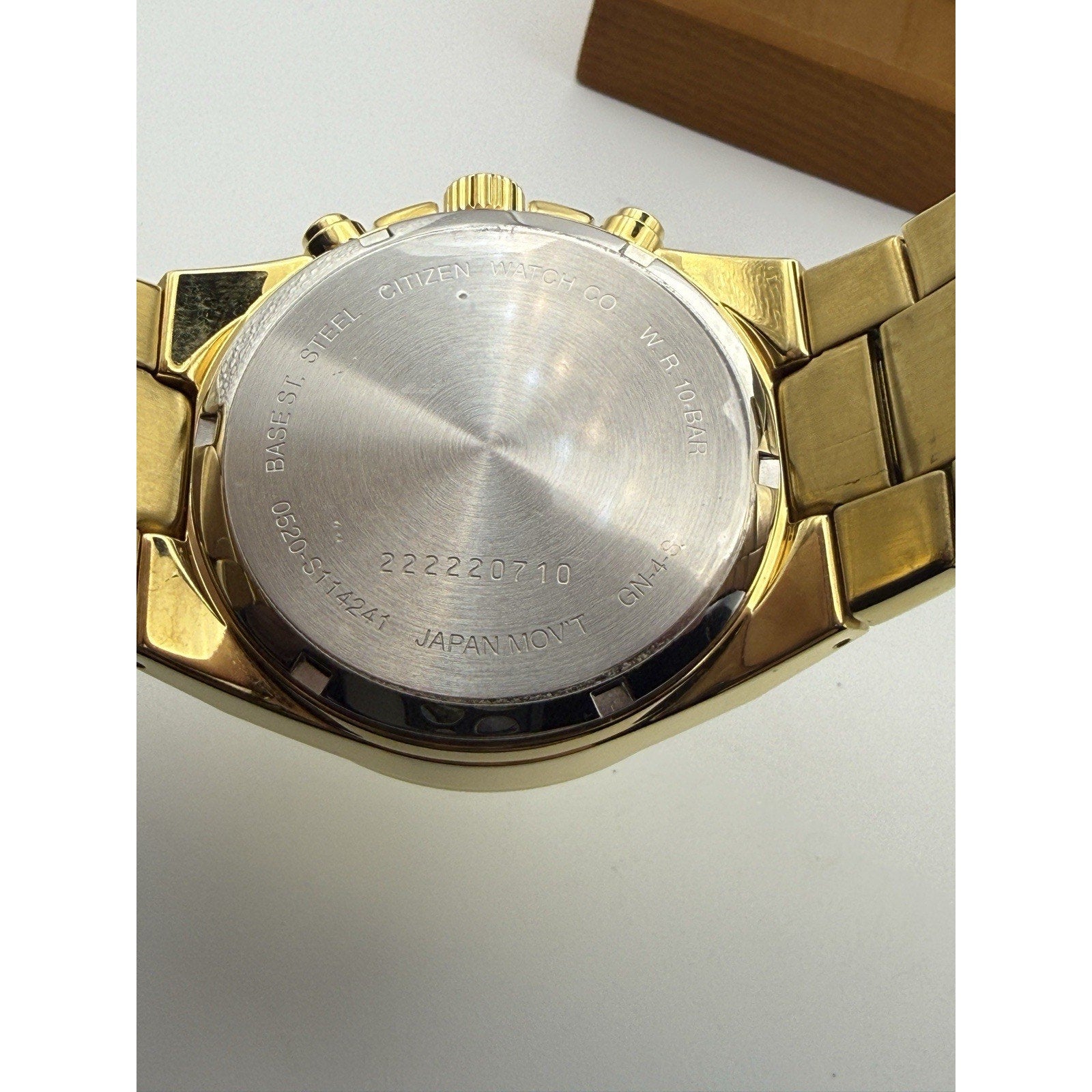 Citizen AN8172-53P Gold Chronograph Quartz Men's Watch 100M WR Date Box & Tag