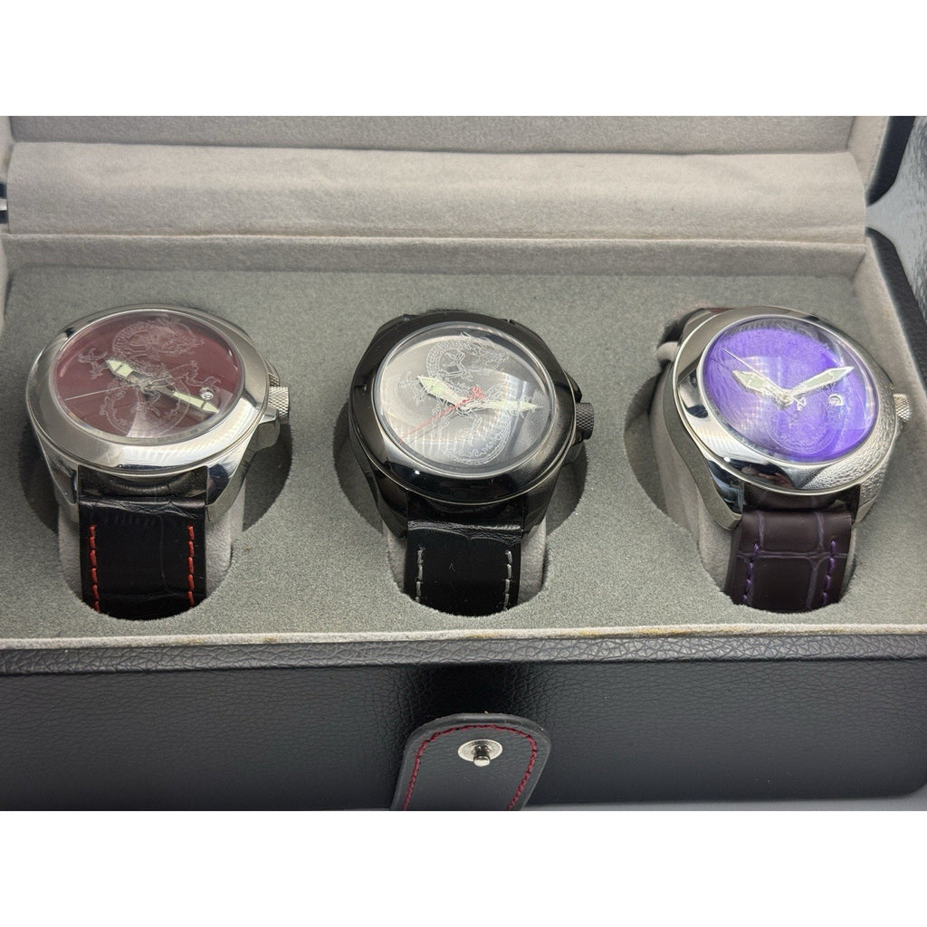 Android Dragon Watch Lot of 3 - Automatic AD490 21J - With Branded Collector Box