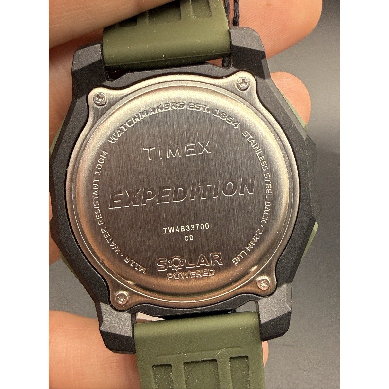 Timex Expedition Solar Powered Digital Watch Green Strap 100M TW4B33700 NWT
