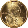 2000 D Sacagawea Native American $1 Dollar Coin - Near Uncirculated AU Condition