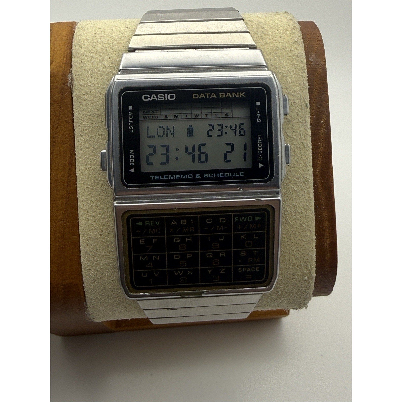 RARE Vintage Casio DBC-610 Data Bank Calculator Watch w/ Original Manual - WORKS
