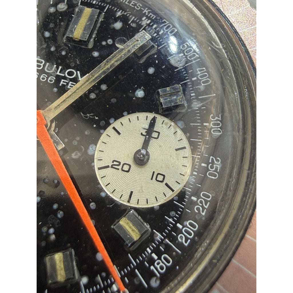 Vintage 1972 Bulova Deep Sea Chronograph B 666 Devil Diver Valjoux 7733 Patina N