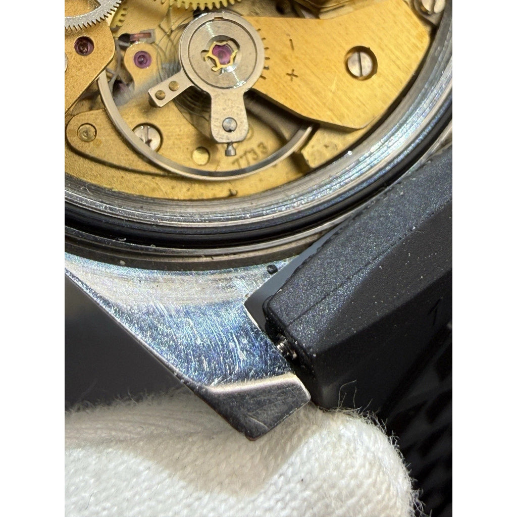 Vintage 1972 Bulova Deep Sea Chronograph B 666 Devil Diver Valjoux 7733 Patina N