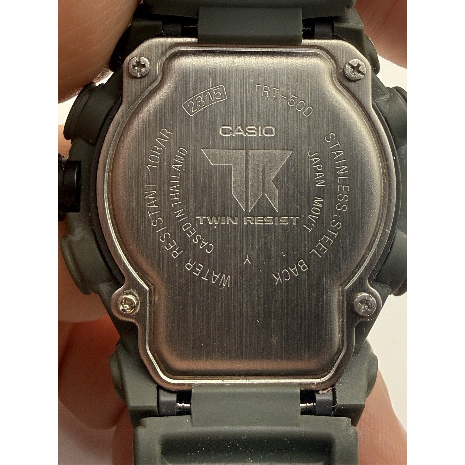Rare Casio TRT-500 Twin Resist Illuminator - Japan Mov't - w/ Stand & Box