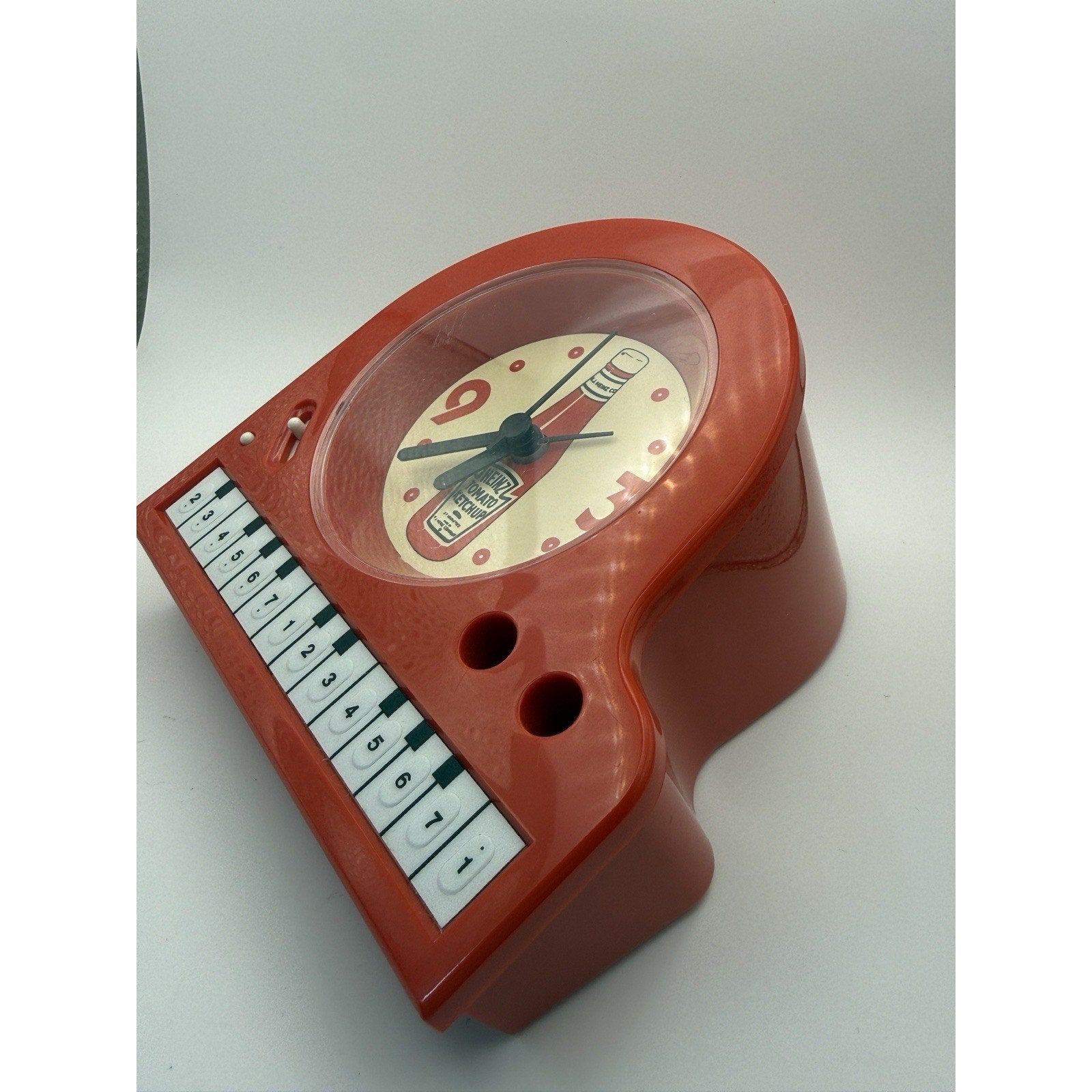 Vintage Heinz Ketchup Piano Alarm Clock Benchmark Co Boxed Tested Works + Manual
