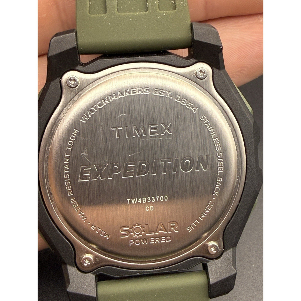Timex Expedition Ridge Solar Digital Watch Green / Black TW4B33700 100M INDIGLO