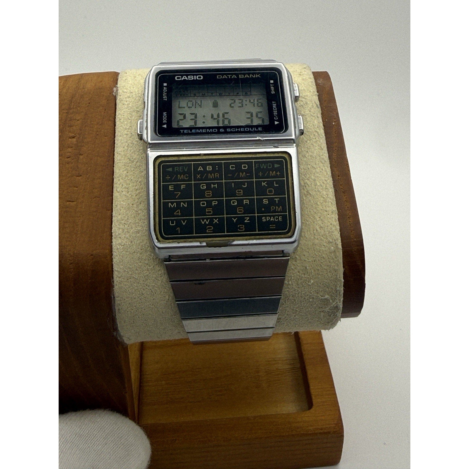 RARE Vintage Casio DBC-610 Data Bank Calculator Watch w/ Original Manual - WORKS