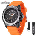 North Edge Evoque 2 Solar Powered Watch - Brand New In Box - Orange & Black Band