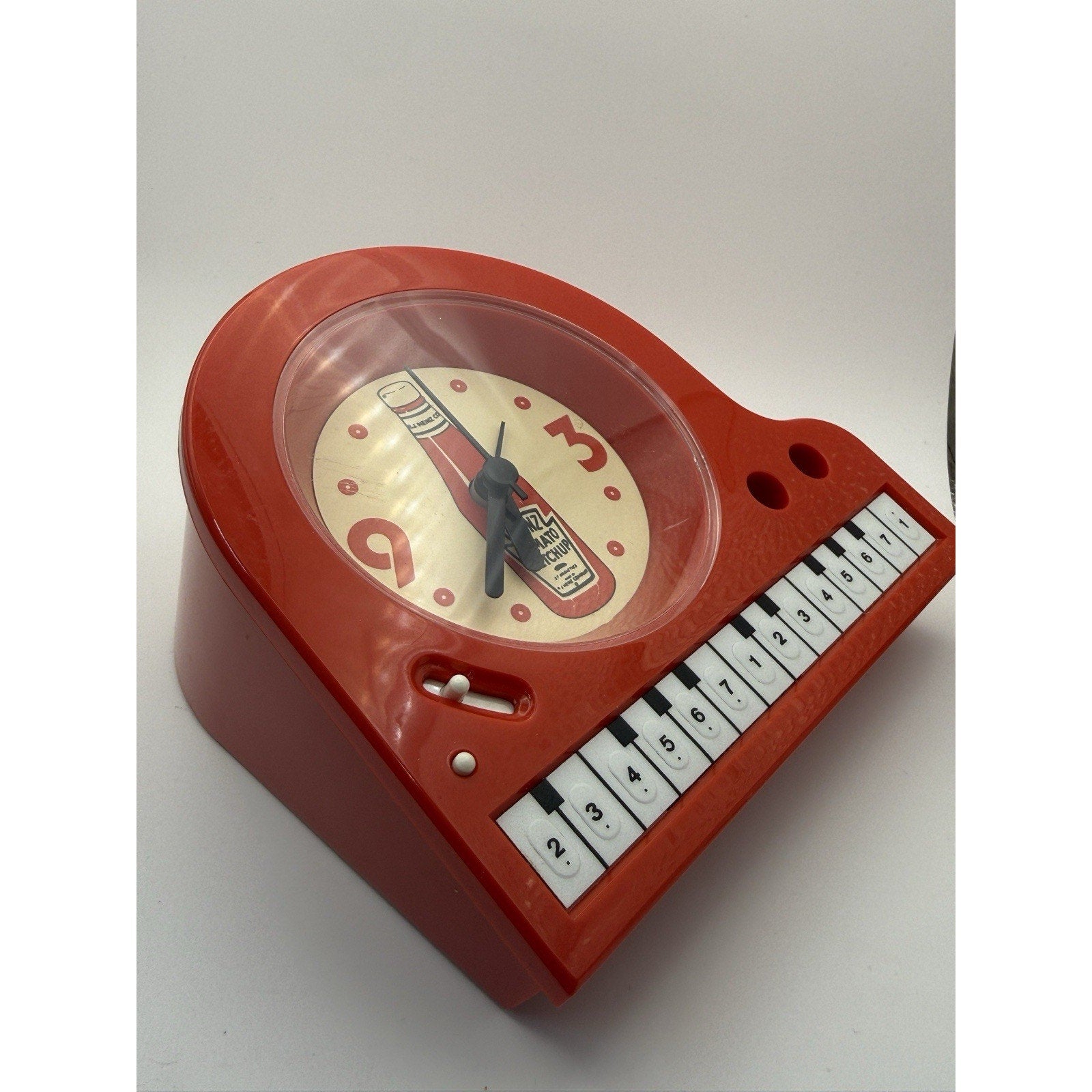 Vintage Heinz Ketchup Piano Alarm Clock Benchmark Co Boxed Tested Works + Manual
