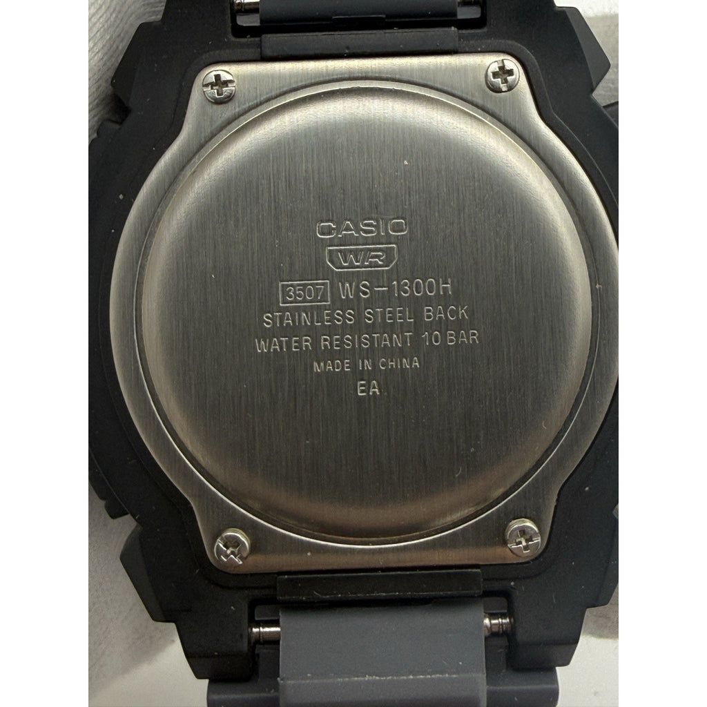 Casio WS1300H-8AV, Tide Graph/Moon Phase Resin Watch, 3 Alarms,10 Year Battery