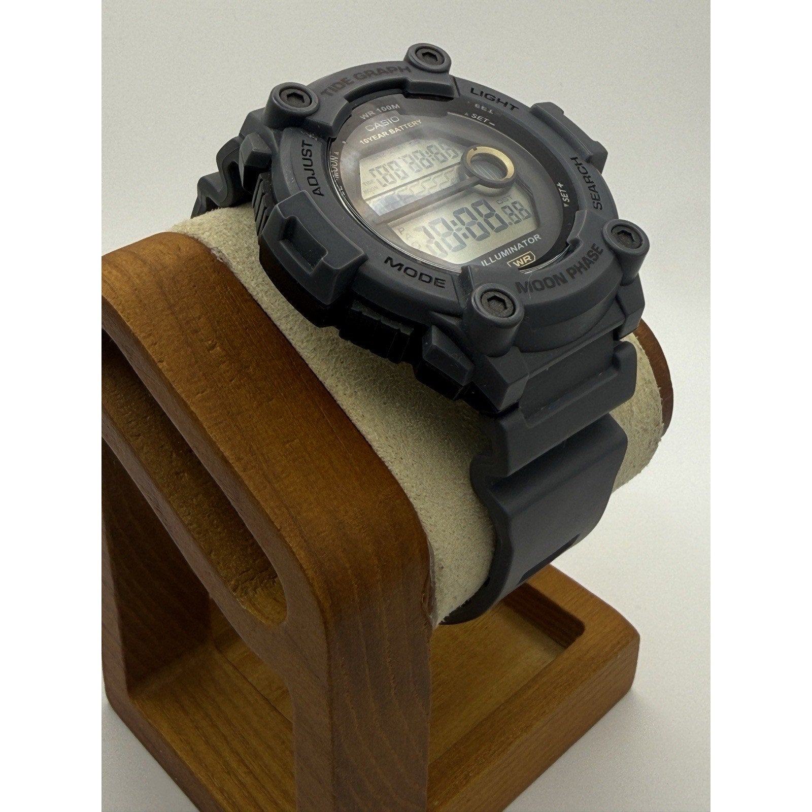 Casio WS1300H-8AV, Tide Graph/Moon Phase Resin Watch, 3 Alarms,10 Year Battery