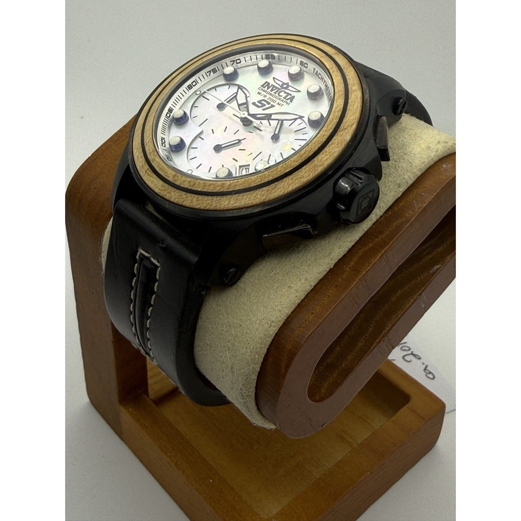 Invicta S1 Rally 24414 Men’s Chronograph - Wood Inlay Bezel - MOP Dial - 48mm