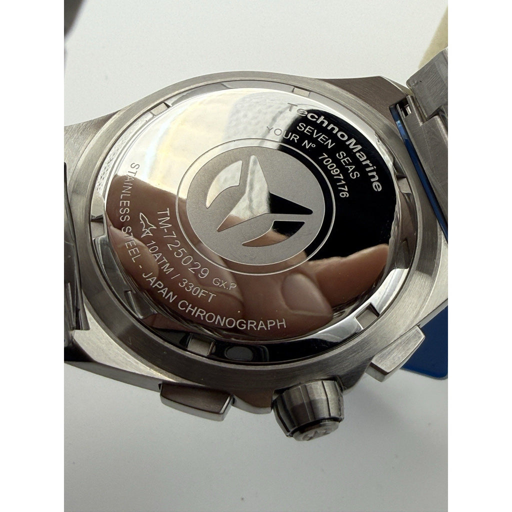 TechnoMarine Seven Seas White / Stainless Men's Watch - 44mm, Steel (TM-725029)
