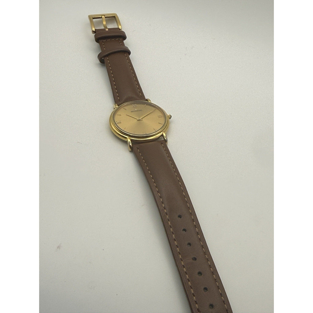 Movado Museum Classic 87 E4 0885 Swiss Watch ETA 902.002 Roman Numeral Dial 34mm