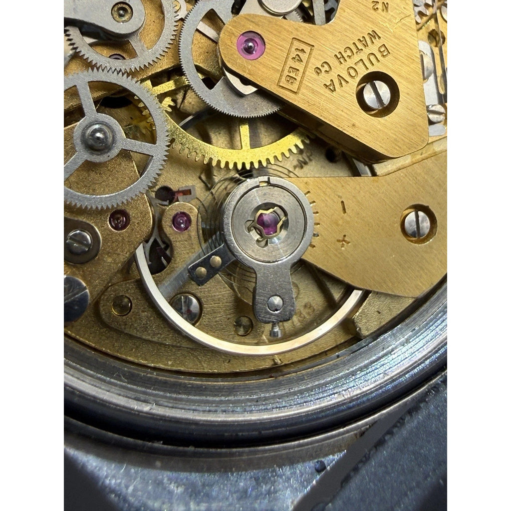 Vintage 1972 Bulova Deep Sea Chronograph B 666 Devil Diver Valjoux 7733 Patina N