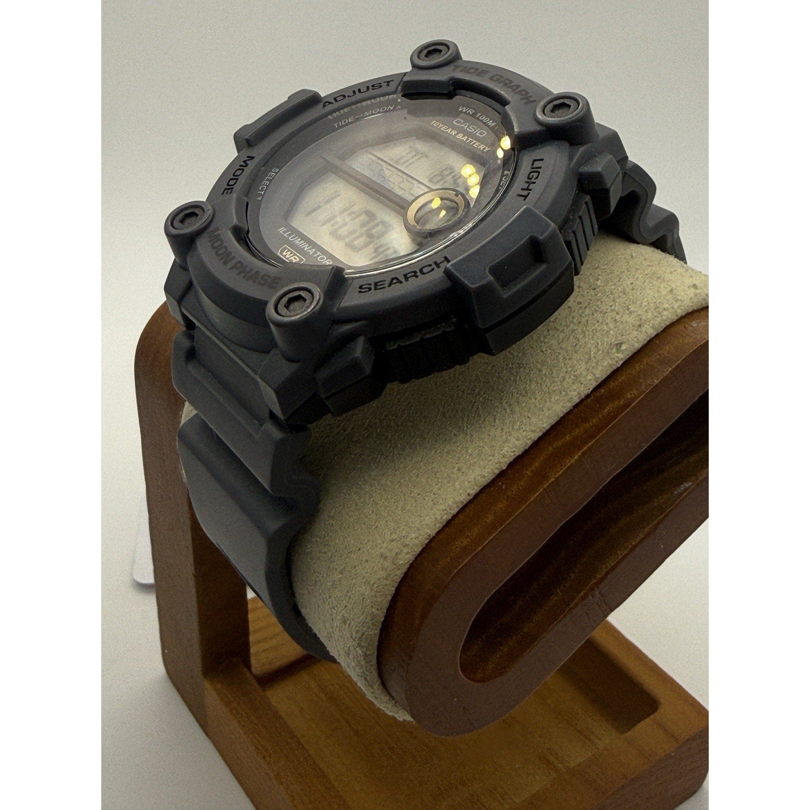 Casio WS1300H-8AV, Tide Graph/Moon Phase Resin Watch, 3 Alarms,10 Year Battery