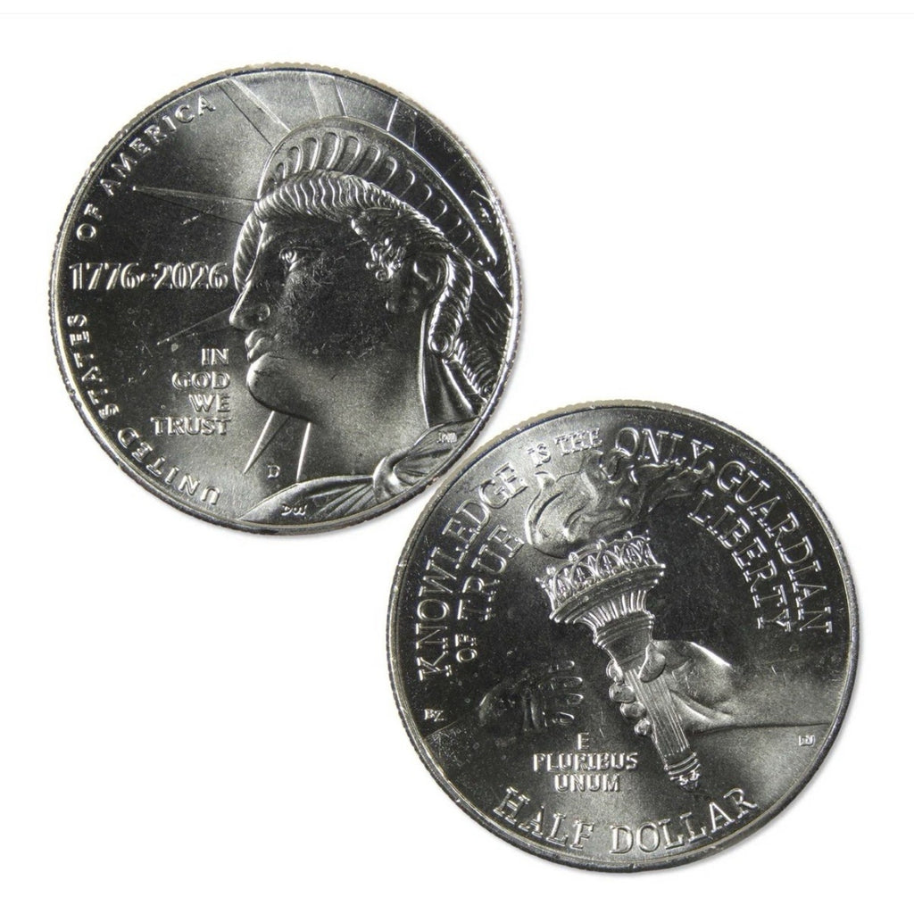 2026-D US 250th Anniversary Half Dollar- Enduring Liberty BU- One Coin 1776-2026