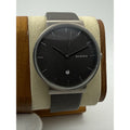 Skagen Ancher Titanium Slim Quartz Grey Dial Leather Watch SKW6320 w/ Box - EX