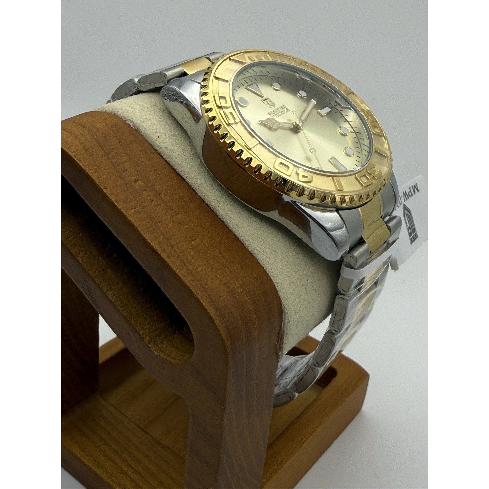 Montres Prestige MPW-0264 Two-Tone Gold Diver Style Men's Watch New