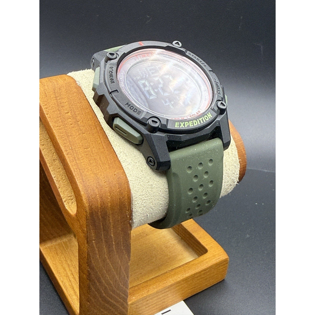 Timex Expedition Solar Powered Digital Watch Green Strap 100M TW4B33700 NWT