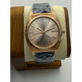 Nixon Time Teller Watch Rose Gold Black Leather NEW A045 1932 37mm Unisex 100m